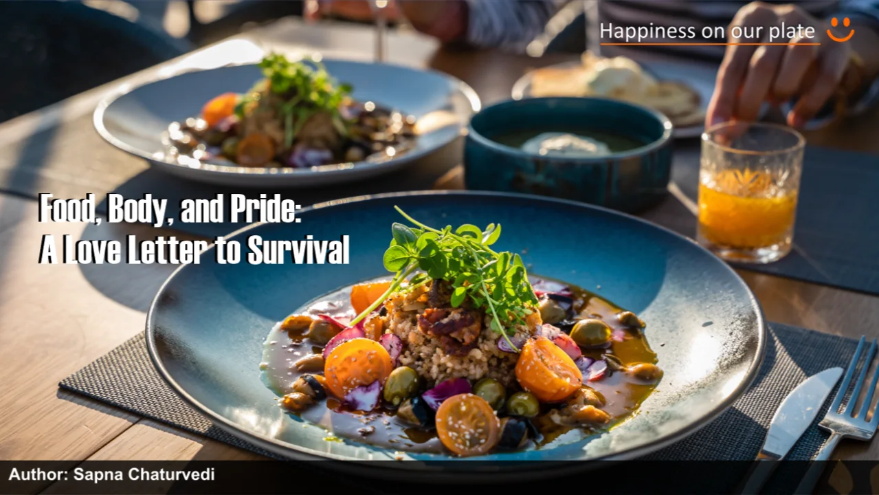 Existing Food, Body, and Pride cover showing a plated meal.