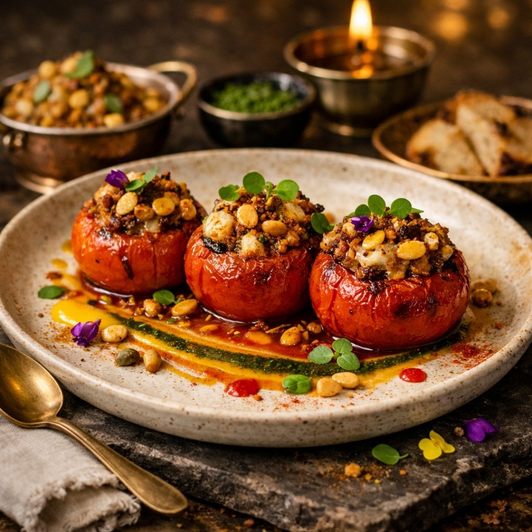 Bharma Magic Mixx Stuffed Tomatoes