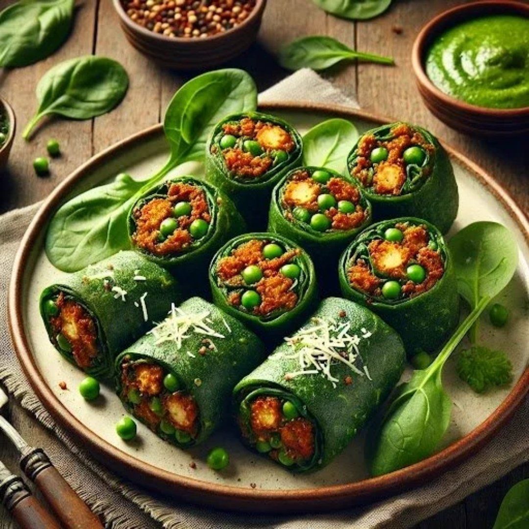 Soya & Spinach Rolls