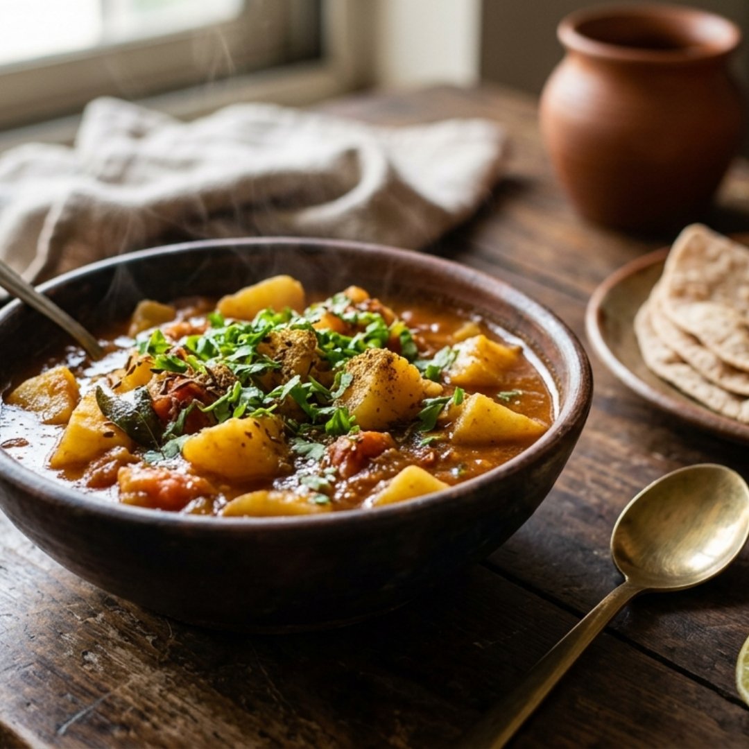 Oil Free Mutter Paneer with Raseele Aloo Magic